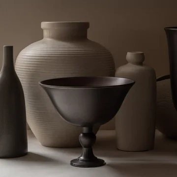 Audo - Pavot Schale, H 17,6 cm, dunkelbraun
