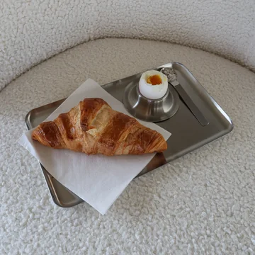 Nichba Design - Serviertablett, Edelstahl, Eierbecher