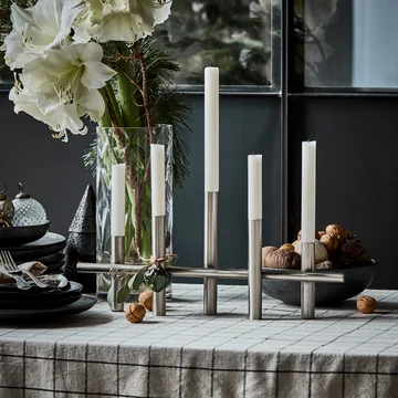 House Doctor - Maxi45 Kerzenständer, H 20 x L 45 cm, antikes silber