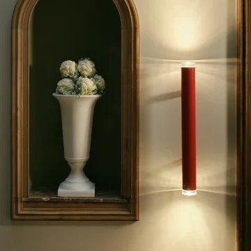 Petite Friture - Pyl LED Wandleuchte / Deckenleuchte, Large, 75 cm, rot