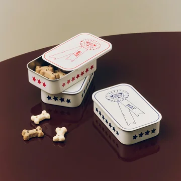 HAY - Dogs Leckerlidose S, rot / weiß und blau / weiß