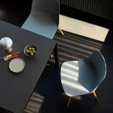 &Tradition - Rely Side Chair HW71, Eiche klar lackiert / hellblau