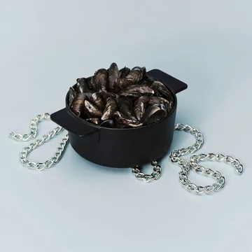 Serax - Kettenuntersetzer, silber