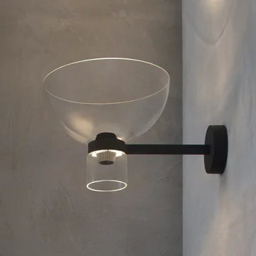 Flos - Nocturne Wandleuchte Schale EU, schwarz