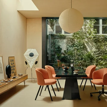 Vitra - Akari UF3-Q Stehleuchte, Ø 56 cm H 145 cm, natur / schwarz
