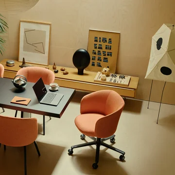 Vitra - Akari UF3-Q Stehleuchte, Ø 56 cm H 145 cm, natur / schwarz