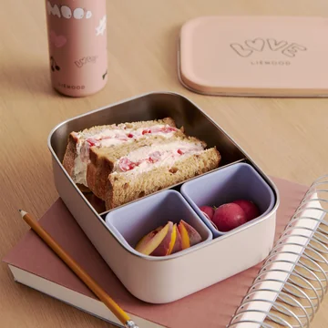 LIEWOOD - Nina Lunchbox, Edelstahl, Love / pale tuscany