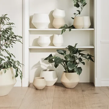 Bolia - Grove Blumentopf, sand und ivory