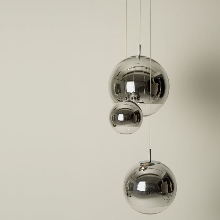 Die Mirror Ball Pendelleuchte in drei Größen