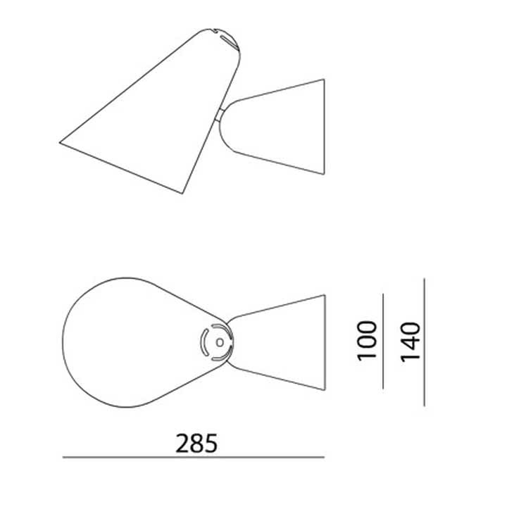 Don Camillo Wand-Deckenleuchte von Formagenda