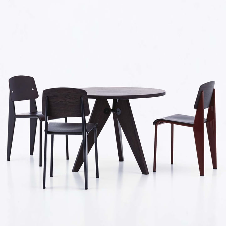 Vitra - Guéridon Esstisch, Eiche dunkel, 95 cm