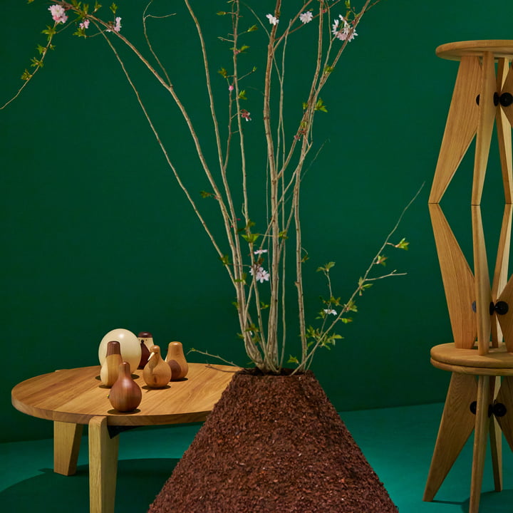 Guéridon Bas Couchtisch, Eiche natur - Messe von Vitra