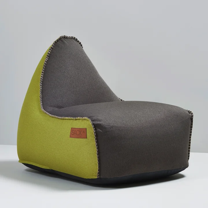 Der Retro it Indoor Sitzsack von Sack it in braun / lime