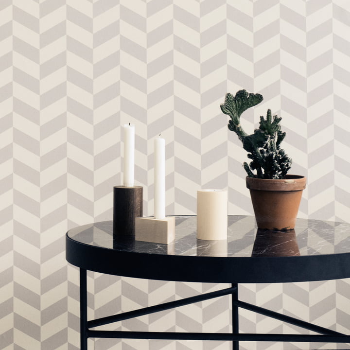 ferm living - Marble Marmor Tisch, schwarz