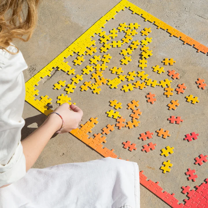 Areaware - Farbverlauf Puzzle, rot / gelb