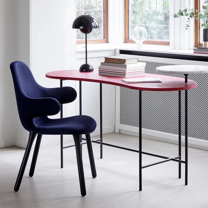 Der &Tradition - Palette Table - JH9 in roter Esche / Bianco Carrara