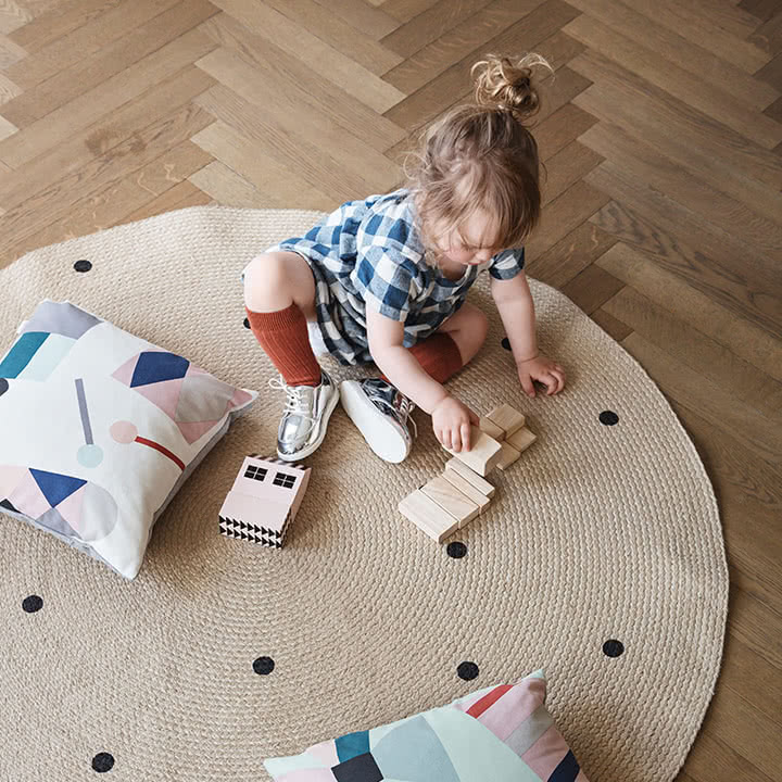 ferm living - jute carpet dots