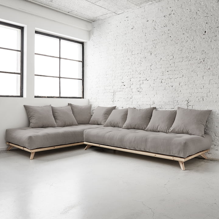 Senza Sofa von Karup Design in Kiefer Natur / Granitgrau