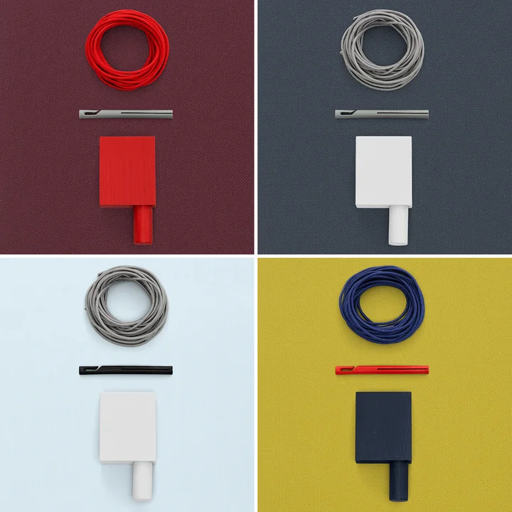 Verschiedene Farbkombinationen des Ready Made Curtain Vorhangs