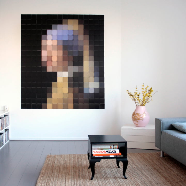 Mädchen mit dem Perlenohrring (Pixel) von IXXI