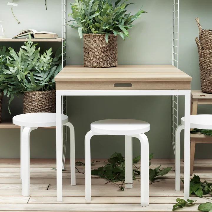 Klapptisch von String in Eiche / Weiß