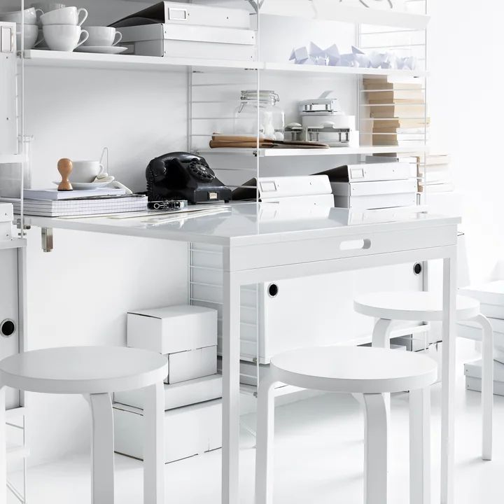 Klapptisch von String in Weiß