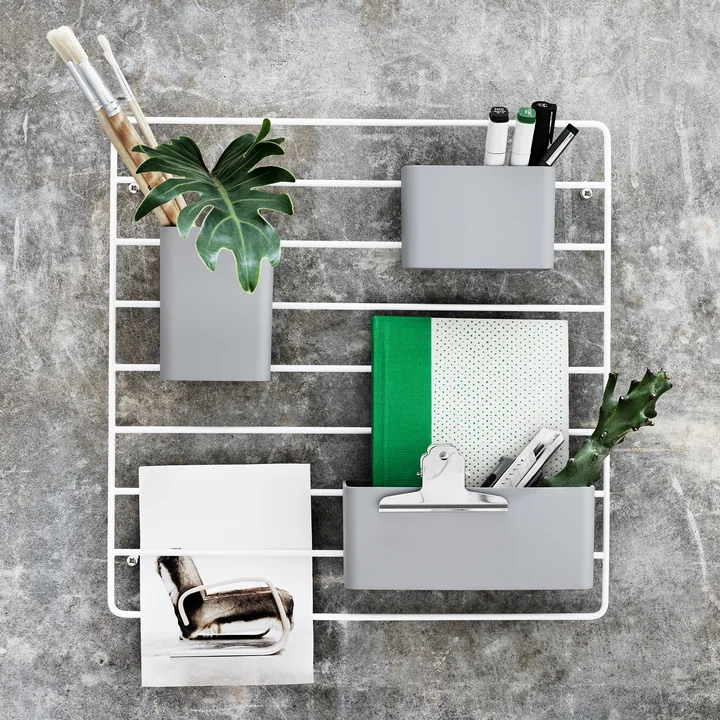 Organizer Boxen (3er-Set) von String am Wandraster