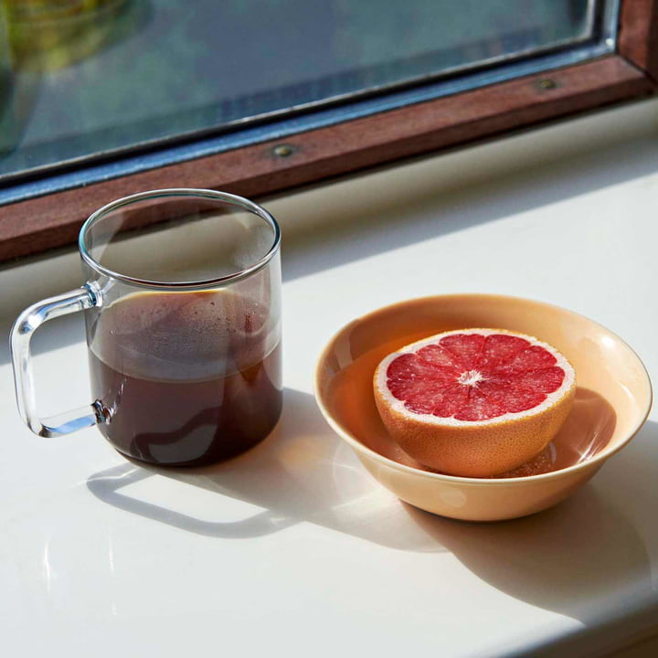 Glas Kaffeetasse von Hay in klar