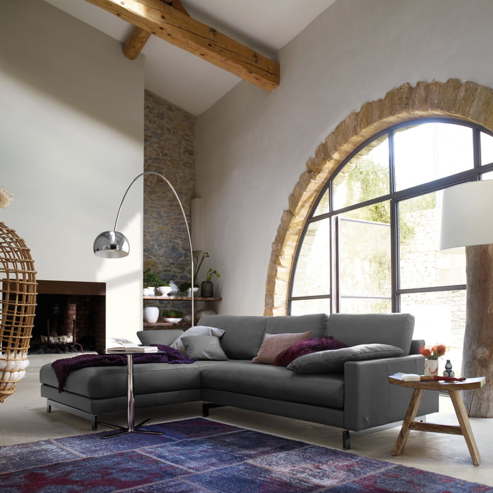 freistil 162 Sofa Kombination Wohnbereich hellgrau Ecksofa Ambiente