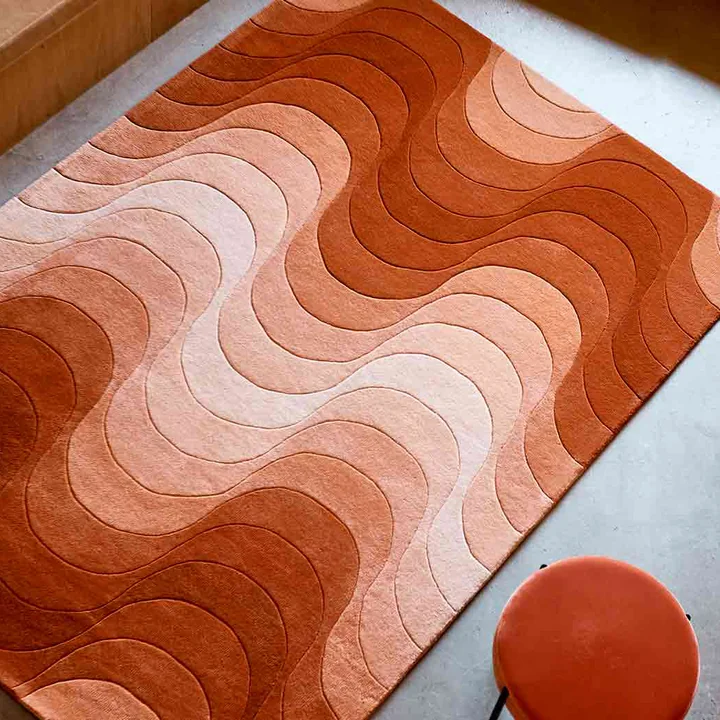 Der Verpan - Wave Teppich mit Hocker