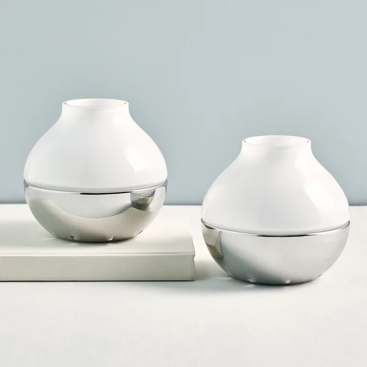 Die Georg Jensen - Hurricane Windlichter, Edelstahl