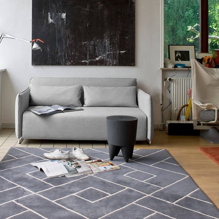 Cord Schlafsofa von Softline in Filz grau (620)
