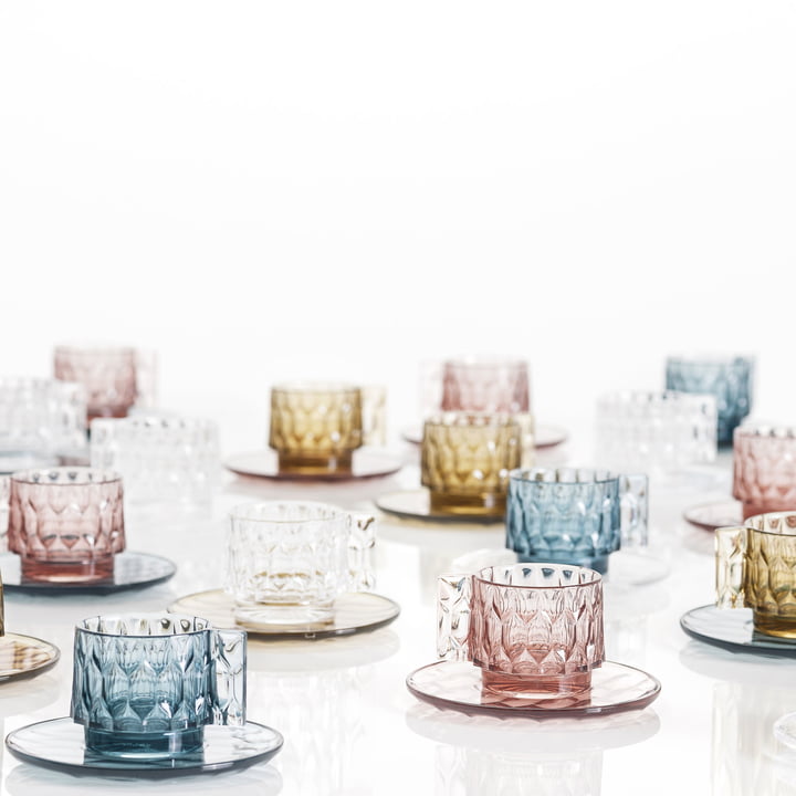 Die Kartell - Jellies Espresso Tasse und Untertasse