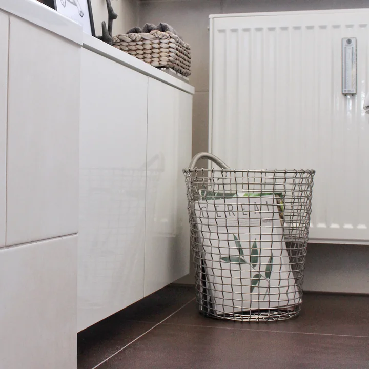 Der Korbo - Bin 18 in Edelstahl bei Ulla Raab vom Blog Rabobsen Interior