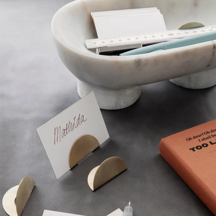 Alza Schale von Ferm Living in Marmor weiß