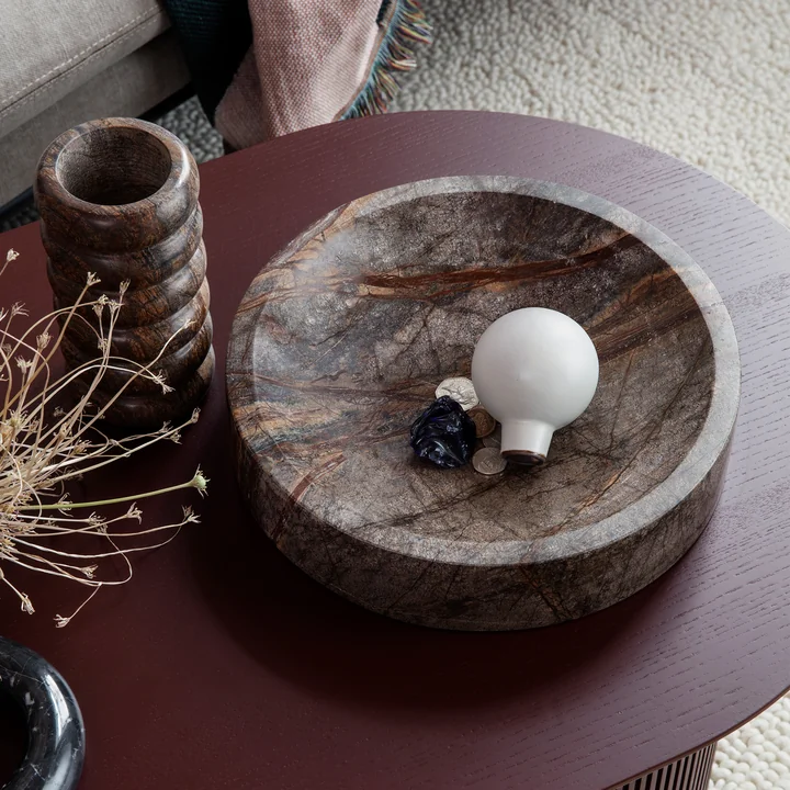 Scape Schale von Ferm Living in Marmor braun