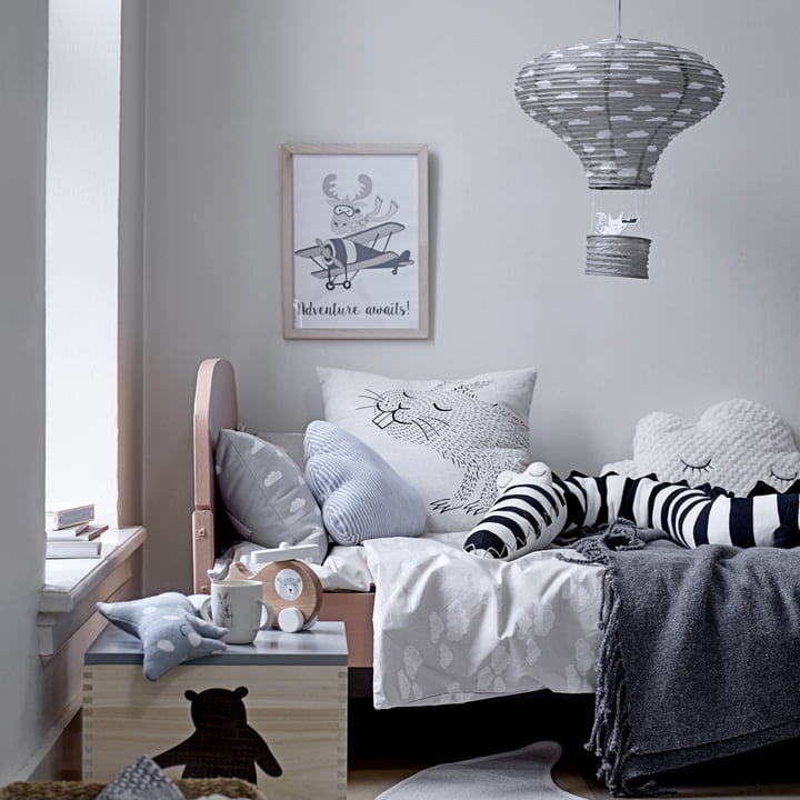 Bloomingville - Krokodil Kuscheltier, Ø 13 x L 190 cm, schwarz / weiß Bloomingville - Krokodil Kuscheltier, Ø 13 x L 190 cm, schwarz / weiß