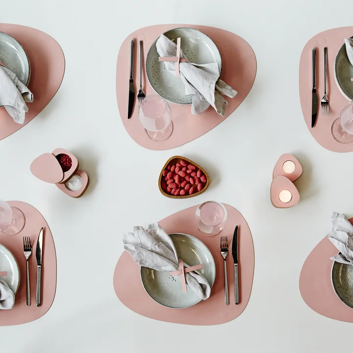 Tischset Curve L von Lind DNA in Nupo rose