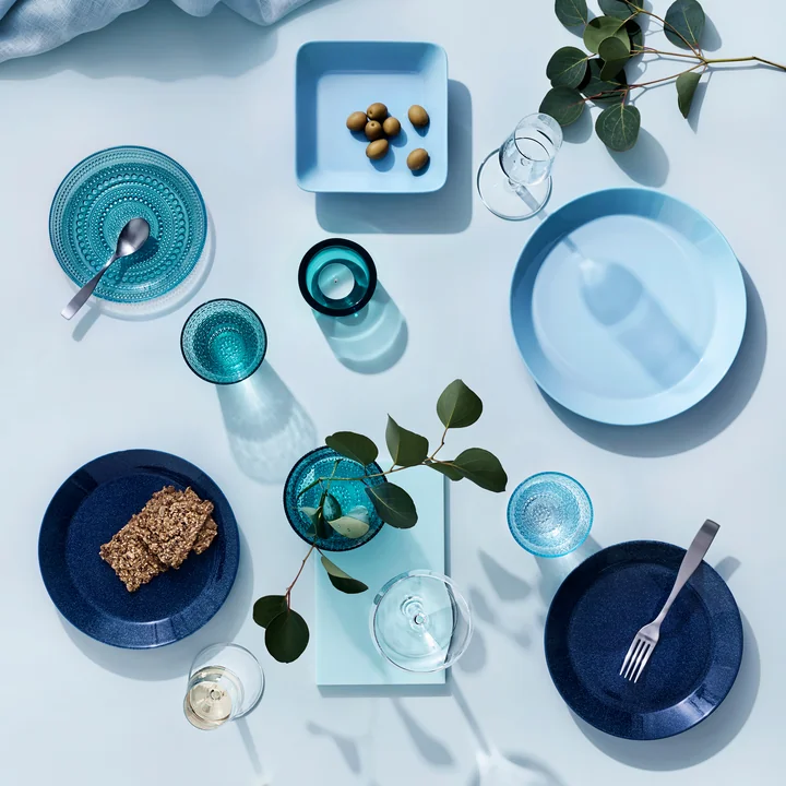 Iittala Tischdeko in Blau
