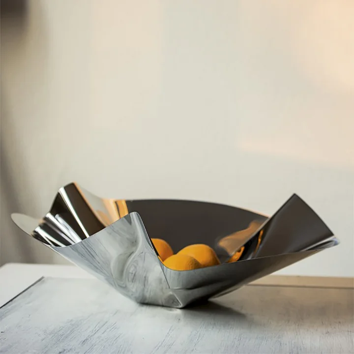 Margarethe Schale XL, Edelstahl von Philippi mit Obst