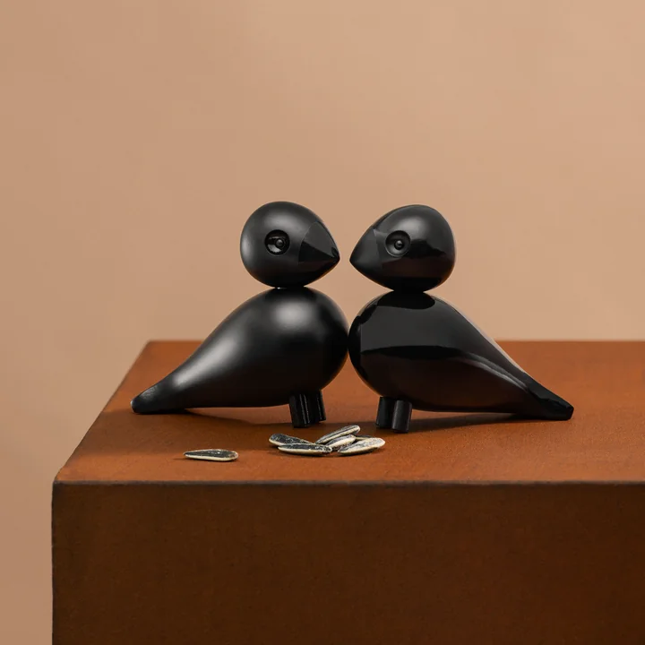 Turteltauben von Kay Bojesen in schwarz