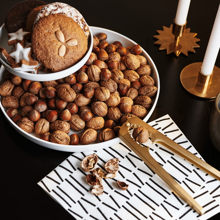 Messing Kerzenhalter, Paper Napkin Broken Lines und Rotary Tray von Vitra