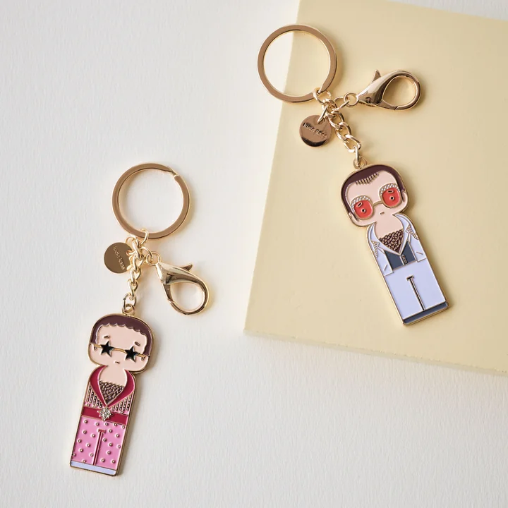 Sketch Inc. Schlüsselanhänger Elton in weiß und pink von Lucie Kaas