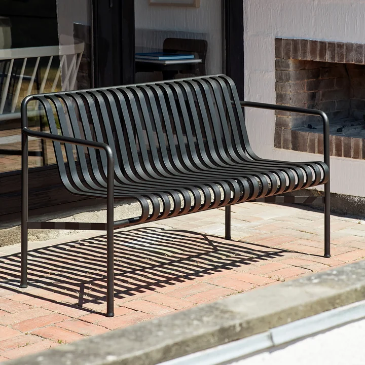 Palissade Dining Bench von HAY in anthrazit