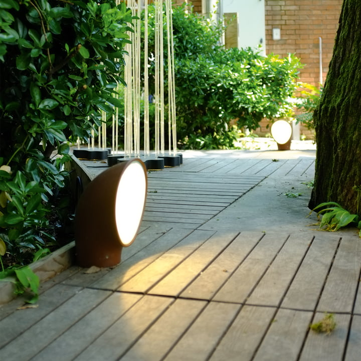 Piroscafo Outdoor LED-Stehleuchte, rost von Artemide