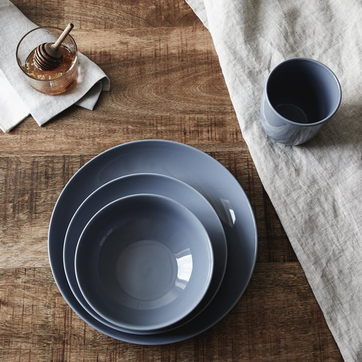 Mix & Match Geschirr-Set, 4-teilig, blau aus der Collection