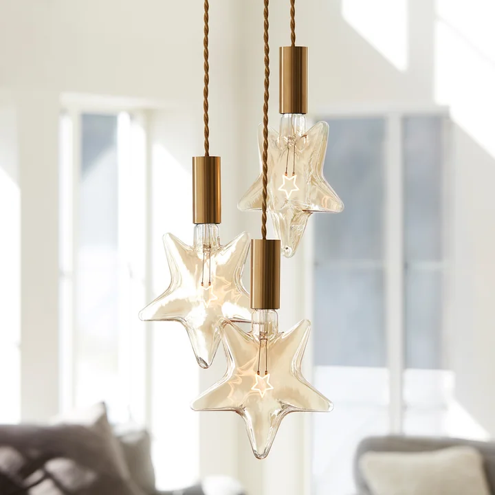  LED Star, E 27 / 0,75 W, gold Amber, dimmbar von NUD Collection