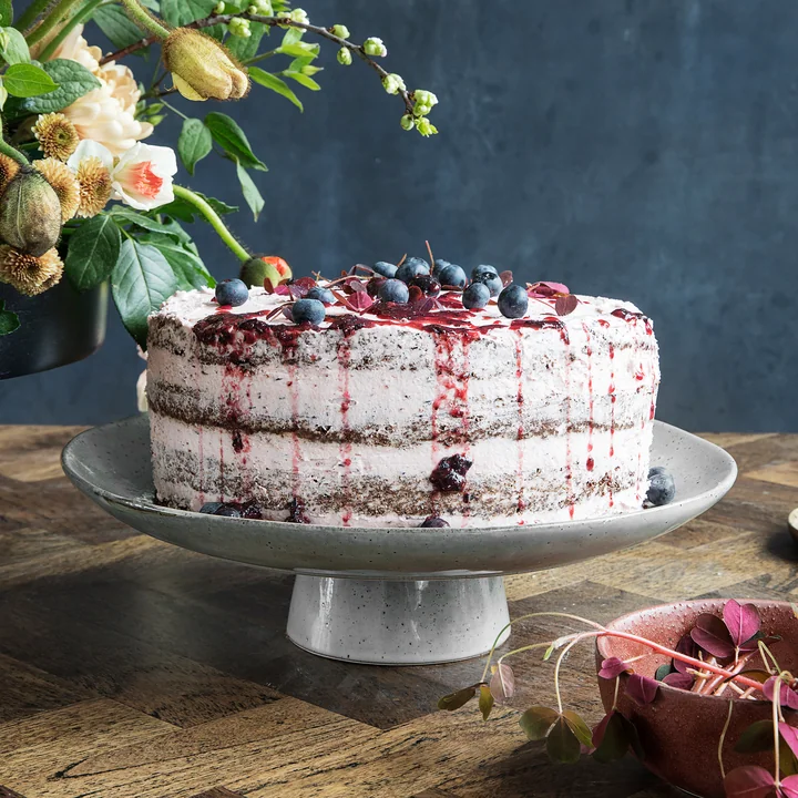 Die Rustic Tortenplatte Ø 32 cm, graublau von House Doctor