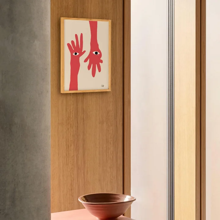 Das Hamsa Hands Poster von Paper Collective spielt mit dem Abstrakten und dem Spirituellen