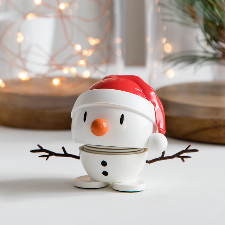 Der Santa Snowman begrüßt das Fest